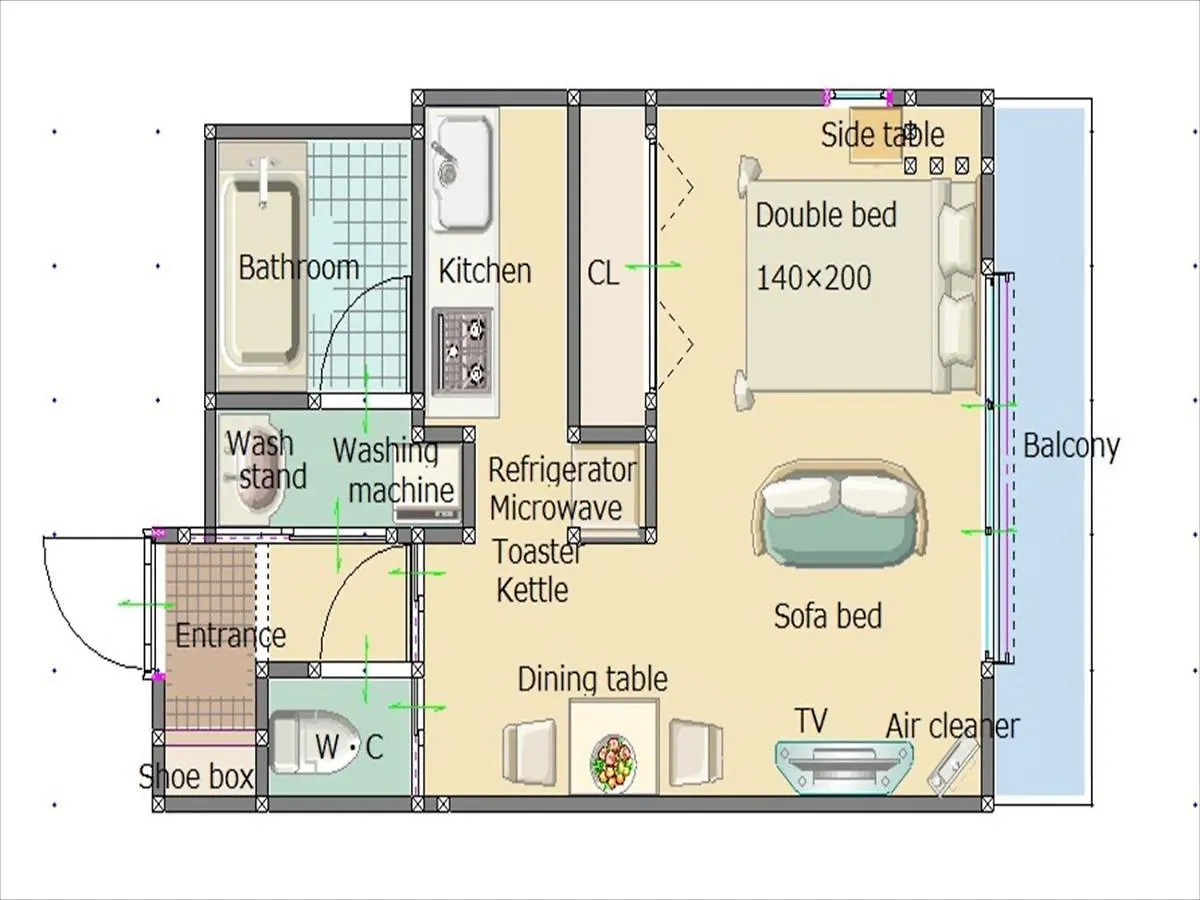 Apartament Luft Uehonmachi 501 Osaka 0*,
